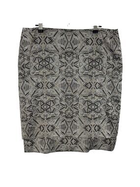 Dries Van Noten Short Metallic Skirt Sz 42 US 12 Silver Mini Jacquard EUC